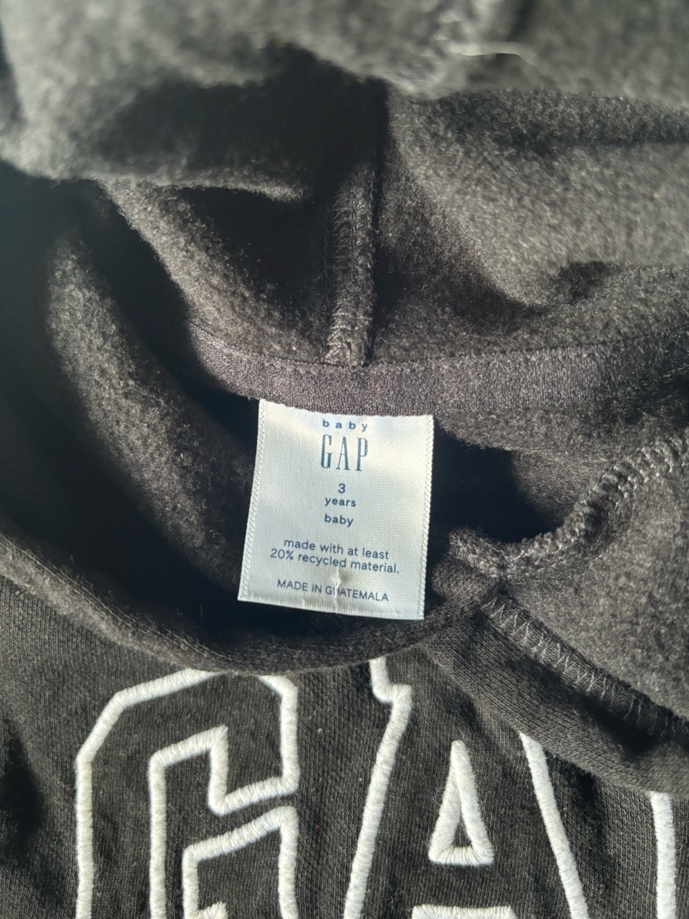 GAP Black Sweatshirt with White Tag Detail - Picture 3 of 5